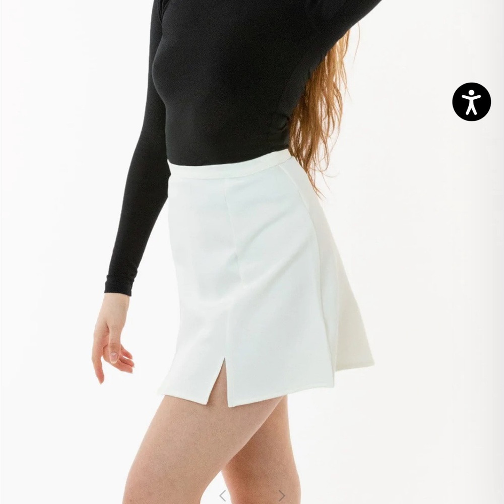 Los Angeles Apparel Ivory Mini Skirt